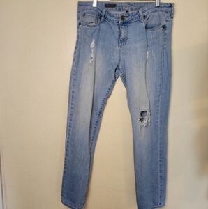 Kut From The Kloth Jeans Women's 12 Catherine Boyfriend Denim Light Blue Stretch